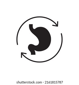Stomach transplant line icon. Isolated vector element.