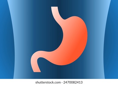 stomach ulcer vector illustration. stomach ache. stomach acid