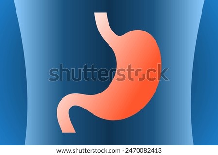 stomach ulcer vector illustration. stomach ache. stomach acid