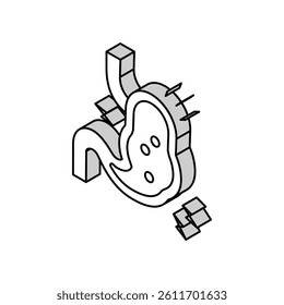 stomach upset isometric icon vector. stomach upset sign. isolated symbol illustration