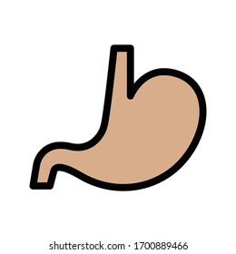 stomach vector flat color icon 