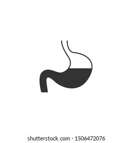 Stomach vector icon. Stomach black icon. Stomach isolated on white background. Eps10