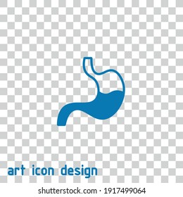 stomach vector icon on an abstract background