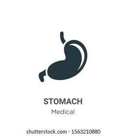 Stomach vector icon on white background. Flat vector stomach icon symbol sign from modern medical collection for mobile concept and web apps design.