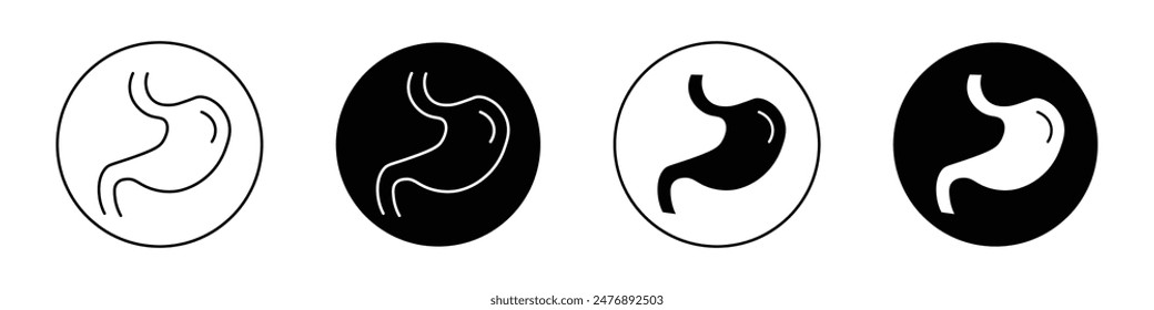 Stomach vector icon symbol in flat style.