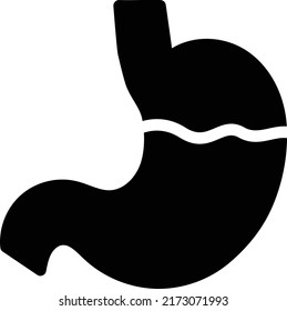 Stomach Vector illustration on a transparent background.Premium quality symbols.Glyphs vector icon for concept and graphic design.