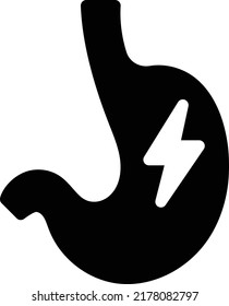 Ilustración de vectores de Stomach sobre un fondo transparente.Símbolos de calidad premium.Icono de vector glifos para el diseño de concepto y gráfico.
