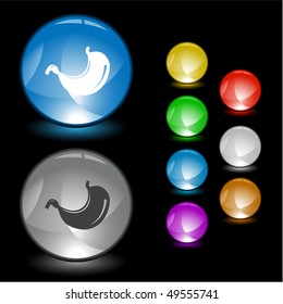Stomach. Vector interface element.