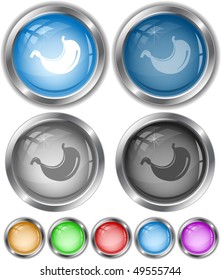 Stomach. Vector internet buttons.
