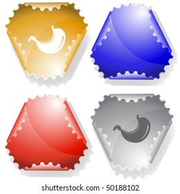 Stomach. Vector sticker.