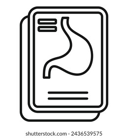 Stomach Xray image icon outline vector. Doctor examination. Operating client facility