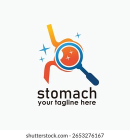 modelo de design de logotipo de zoom estomacal, logotipos de saúde