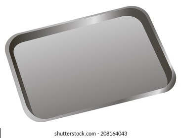 Stomatological tray to accommodate a dental tool. Vector illustration.
