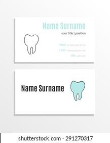 Stomatologist business card vector template