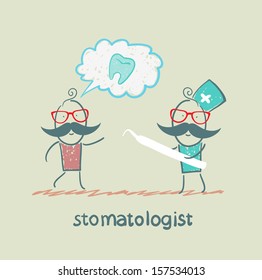 stomatologist who listens to the patient tells the story of a bad tooth
