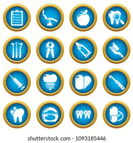 Stomatology dental icons set. Simple illustration of 16 stomatology dental vector icons for web