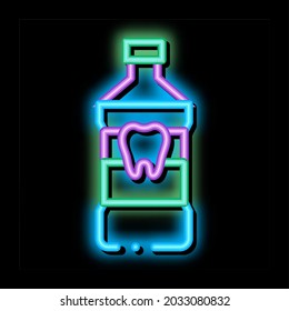 Stomatology Dentist Tooth Wash neon light sign vector. Glowing bright icon transparent symbol illustration