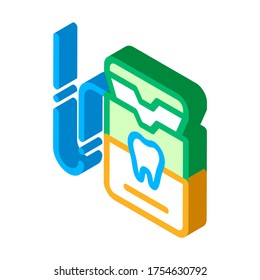 Stomatology Equipment vector isometric sign. color isolated symbol illustration