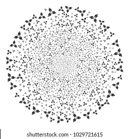 Stomatology exploding sphere. Object pattern created from scattered stomatology symbols as festive globula. Vector illustration style is flat iconic symbols.