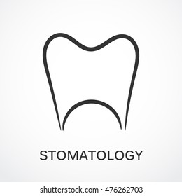  Stomatology logo with tooth pattern