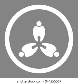 Stomatology vector icon. Style is flat rounded symbol, white color, rounded angles, gray background.