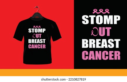 Stomp Out Breast Cancer - This design also can use in mugs, bags, stickers, backgrounds, and different print items.