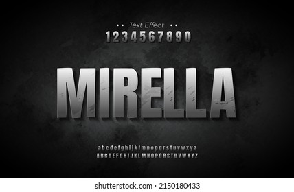 Stone 3d Text Effect On Black Background