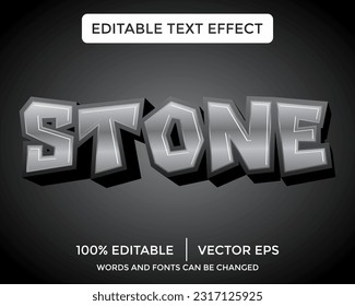 stone 3D text effect template