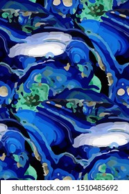 stone abstract textured seamless pattern vector blue azurite
