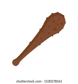 Stone age baton icon. Flat illustration of stone age baton vector icon for web design