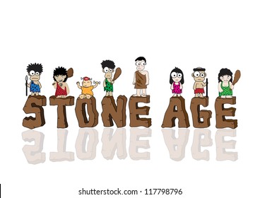 Stone Age Cartoon Vector