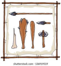 Stone Age Caveman Hunting Weapons