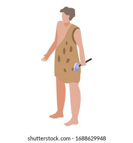 Stone age constructor icon. Isometric of stone age constructor vector icon for web design isolated on white background