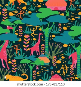 Stone age pattern seamless design. Decoration textile and paper series