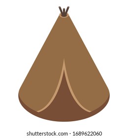 Stone age tent icon. Isometric of stone age tent vector icon for web design isolated on white background