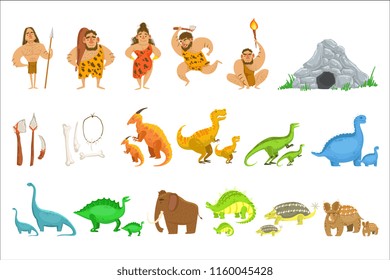 Stone Age Tribe People And Related Objects