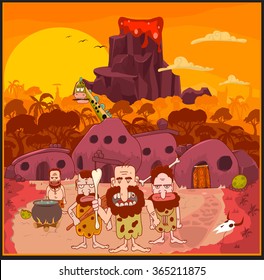 Stone Age vector Illustration/ Fully editable Eps 10 illustration
