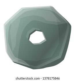 Stone age wheel icon. Cartoon of stone age wheel vector icon for web design isolated on white background