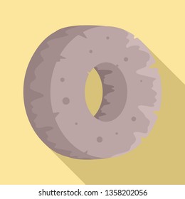 Stone age wheel icon. Flat illustration of stone age wheel vector icon for web design