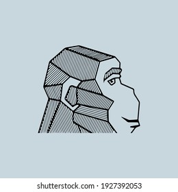 Stone Ape Logo Design Vector Illustrator