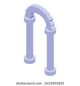 Stone arch resting on two pillars, creating a sense of connection and stability