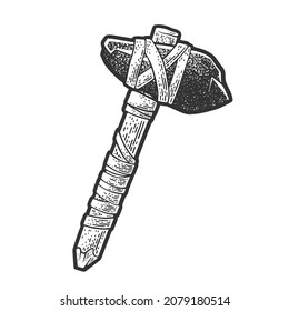 dibujo de rayo de piedra grabado ilustración vectorial. Diseño de impresión de ropa de camiseta. Imitación de tablero de raquetas. Imagen dibujada a mano en blanco y negro.