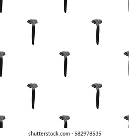 Stone axe icon in black style isolated on white background. Stone age pattern stock vector illustration.