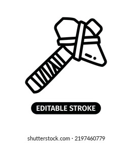 Stone Axe Icon Editable Stroke