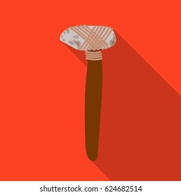 Stone axe icon in flate style isolated on white background. Stone age symbol stock vector illustration.