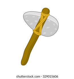 stone axe isolated illustration on white background