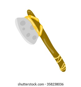 stone axe isolated illustration on white background