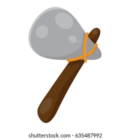 stone axe isolated illustration on white background
