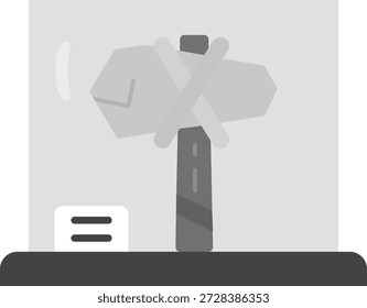 Stein ax Linie Vektor Icon Design