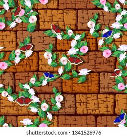 Stone background. Seamless texture. Vector.